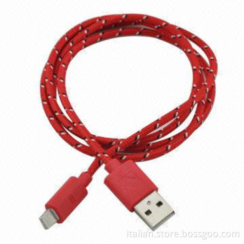 High-quality nylon cables for iPhone 5, with data sync and charging